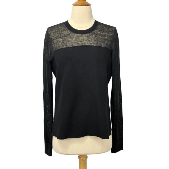 Theory Revolve NWT Enchanted Ofenia Sweater Black Linen Viscose Timeless Size L - Picture 1 of 10